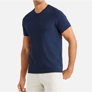Rhone Element V-Neck Tee Navy Blue Short Sleeve Size L